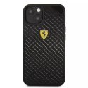 Ferrari Etui na telefon Ferrari iPhone 13 mini 5,4" czarny/black hardcase On Track Real Carbon