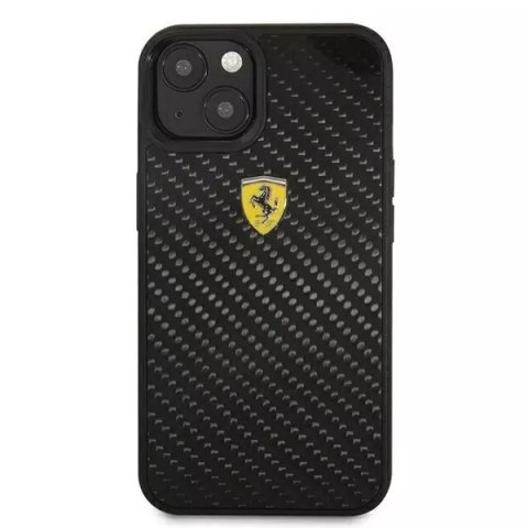 Ferrari Etui na telefon Ferrari iPhone 13 mini 5,4" czarny/black hardcase On Track Real Carbon Ferrari Etui na telefon Ferrari iPhone 13 mini 5,4" czarny/black hardcase On Track Real Carbon