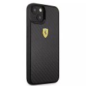 Ferrari Etui na telefon Ferrari iPhone 13 mini 5,4" czarny/black hardcase On Track Real Carbon