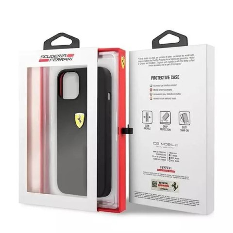 Ferrari Etui na telefon Ferrari iPhone 13 mini 5,4" czarny/black hardcase Silicone Ferrari Etui na telefon Ferrari iPhone 13 mini 5,4" czarny/black hardcase Silicone