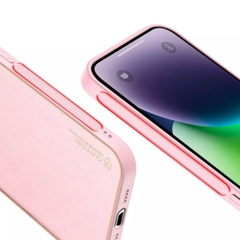 Dux Ducis Dux Ducis Yolo etui iPhone 14 Plus elegancki pokrowiec ze skóry ekologicznej różowy Dux Ducis Dux Ducis Yolo etui iPhone 14 Plus elegancki pokrowiec ze skóry ekologicznej różowy