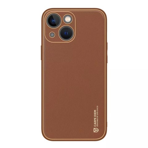 Dux Ducis Dux Ducis Yolo etui iPhone 14 elegancki pokrowiec ze skóry ekologicznej brązowy Dux Ducis Dux Ducis Yolo etui iPhone 14 elegancki pokrowiec ze skóry ekologicznej brązowy