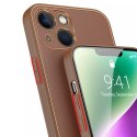 Dux Ducis Dux Ducis Yolo etui iPhone 14 elegancki pokrowiec ze skóry ekologicznej brązowy