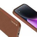Dux Ducis Dux Ducis Yolo etui iPhone 14 elegancki pokrowiec ze skóry ekologicznej brązowy