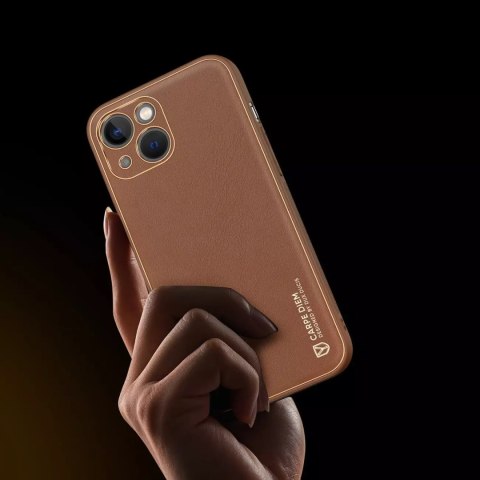 Dux Ducis Dux Ducis Yolo etui iPhone 14 elegancki pokrowiec ze skóry ekologicznej brązowy Dux Ducis Dux Ducis Yolo etui iPhone 14 elegancki pokrowiec ze skóry ekologicznej brązowy