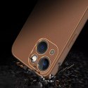 Dux Ducis Dux Ducis Yolo etui iPhone 14 elegancki pokrowiec ze skóry ekologicznej brązowy