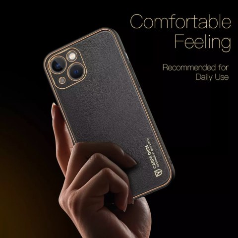 Dux Ducis Dux Ducis Yolo etui iPhone 14 elegancki pokrowiec ze skóry ekologicznej czarny Dux Ducis Dux Ducis Yolo etui iPhone 14 elegancki pokrowiec ze skóry ekologicznej czarny