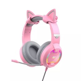 Havit Słuchawki gamingowe Havit GAMENOTE H2233d RGB (różowe)