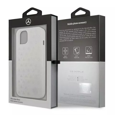Mercedes Etui Mercedes MEHCP13SESPWH do iPhone 13 mini 5,4" hardcase Silver Stars Pattern Mercedes Etui Mercedes MEHCP13SESPWH do iPhone 13 mini 5,4" hardcase Silver Stars Pattern