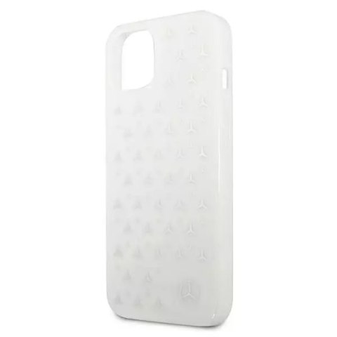 Mercedes Etui Mercedes MEHCP13SESPWH do iPhone 13 mini 5,4" hardcase Silver Stars Pattern Mercedes Etui Mercedes MEHCP13SESPWH do iPhone 13 mini 5,4" hardcase Silver Stars Pattern