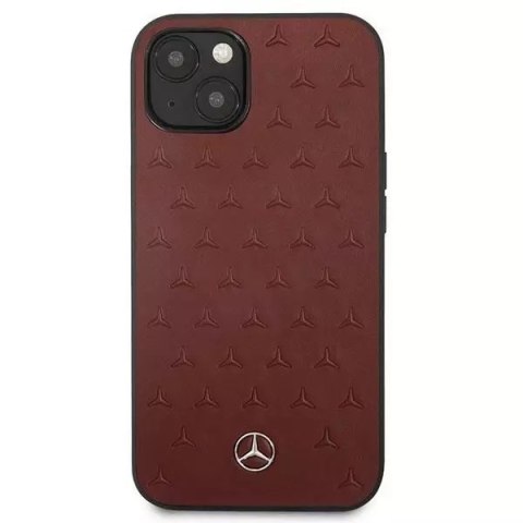 Mercedes Etui Mercedes MEHCP13SPSQRE do iPhone 13 mini 5,4" czerwony/red hardcase Leather Stars Pattern Mercedes Etui Mercedes MEHCP13SPSQRE do iPhone 13 mini 5,4" czerwony/red hardcase Leather Stars Pattern
