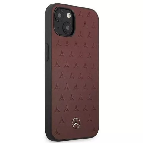 Mercedes Etui Mercedes MEHCP13SPSQRE do iPhone 13 mini 5,4" czerwony/red hardcase Leather Stars Pattern Mercedes Etui Mercedes MEHCP13SPSQRE do iPhone 13 mini 5,4" czerwony/red hardcase Leather Stars Pattern