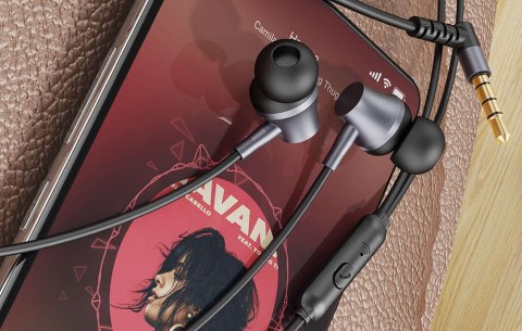 Vipfan Słuchawki dokanałowe przewodowe Vipfan M17, jack 3.5mm (czarne) Vipfan Słuchawki dokanałowe przewodowe Vipfan M17, jack 3.5mm (czarne)