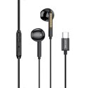Vipfan Słuchawki douszne przewodowe Vipfan M11, USB-C (czarne)