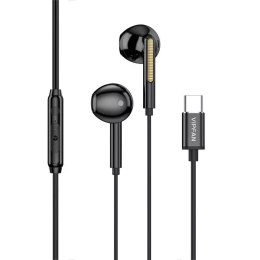 Vipfan Słuchawki douszne przewodowe Vipfan M11, USB-C (czarne)