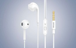 Vipfan Słuchawki douszne przewodowe Vipfan M15, jack 3.5mm, 1m (białe)
