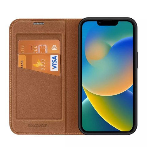 Dux Ducis Dux Ducis Skin X2 etui do iPhone 14 Plus pokrowiec z magnetyczną klapką brązowy Dux Ducis Dux Ducis Skin X2 etui do iPhone 14 Plus pokrowiec z magnetyczną klapką brązowy