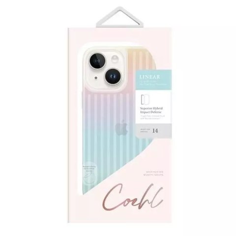 UNIQ Etui na telefon UNIQ Coehl Linear do Apple iPhone 14 6,1" opalowy/iridescent UNIQ Etui na telefon UNIQ Coehl Linear do Apple iPhone 14 6,1" opalowy/iridescent