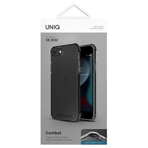 UNIQ Etui na telefon UNIQ Combat do Apple iPhone SE 2022 / SE 2020 /7/8 czarny/carbon black UNIQ Etui na telefon UNIQ Combat do Apple iPhone SE 2022 / SE 2020 /7/8 czarny/carbon black