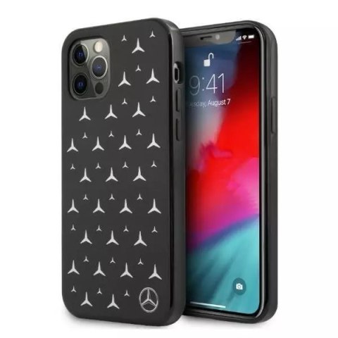 Mercedes Etui ochronne Mercedes MEHCP12MESPBK do Apple iPhone 12 / 12 Pro 6,1" czarny/black hardcase Silver Stars Pattern Mercedes Etui ochronne Mercedes MEHCP12MESPBK do Apple iPhone 12 / 12 Pro 6,1" czarny/black hardcase Silver Stars Pattern