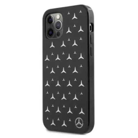 Mercedes Etui ochronne Mercedes MEHCP12MESPBK do Apple iPhone 12 / 12 Pro 6,1" czarny/black hardcase Silver Stars Pattern Mercedes Etui ochronne Mercedes MEHCP12MESPBK do Apple iPhone 12 / 12 Pro 6,1" czarny/black hardcase Silver Stars Pattern