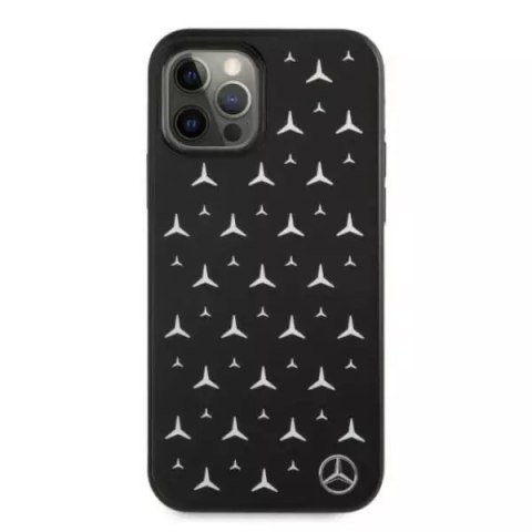 Mercedes Etui ochronne Mercedes MEHCP12MESPBK do Apple iPhone 12 / 12 Pro 6,1" czarny/black hardcase Silver Stars Pattern Mercedes Etui ochronne Mercedes MEHCP12MESPBK do Apple iPhone 12 / 12 Pro 6,1" czarny/black hardcase Silver Stars Pattern