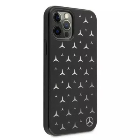 Mercedes Etui ochronne Mercedes MEHCP12MESPBK do Apple iPhone 12 / 12 Pro 6,1" czarny/black hardcase Silver Stars Pattern Mercedes Etui ochronne Mercedes MEHCP12MESPBK do Apple iPhone 12 / 12 Pro 6,1" czarny/black hardcase Silver Stars Pattern