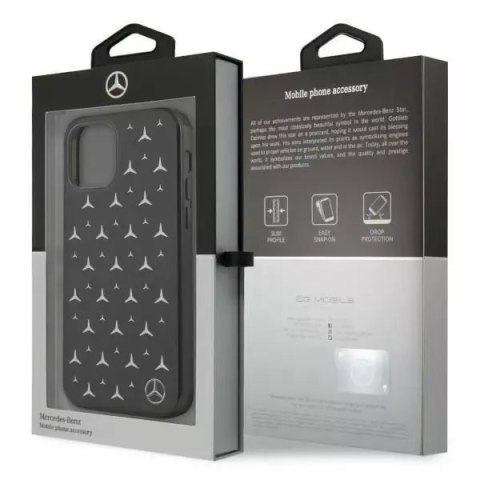 Mercedes Etui ochronne Mercedes MEHCP12MESPBK do Apple iPhone 12 / 12 Pro 6,1" czarny/black hardcase Silver Stars Pattern Mercedes Etui ochronne Mercedes MEHCP12MESPBK do Apple iPhone 12 / 12 Pro 6,1" czarny/black hardcase Silver Stars Pattern