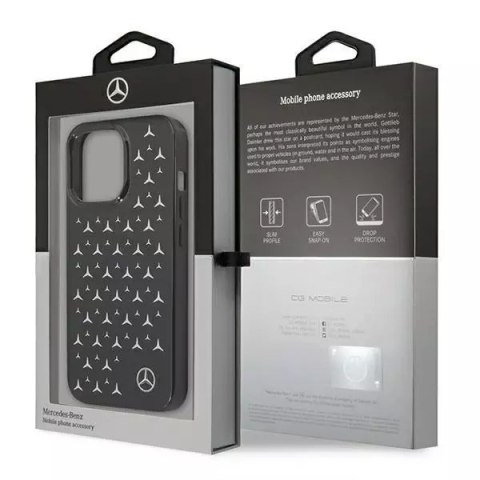 Mercedes Etui ochronne Mercedes MEHCP13LESPBK do Apple iPhone 13 Pro / 13 6,1" czarny/black hardcase Silver Stars Pattern Mercedes Etui ochronne Mercedes MEHCP13LESPBK do Apple iPhone 13 Pro / 13 6,1" czarny/black hardcase Silver Stars Pattern