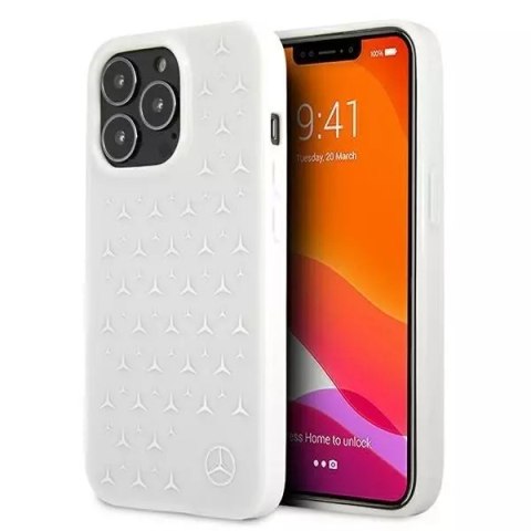 Mercedes Etui ochronne Mercedes MEHCP13LESPWH do Apple iPhone 13 Pro / 13 6,1" biały/white hardcase Silver Stars Pattern Mercedes Etui ochronne Mercedes MEHCP13LESPWH do Apple iPhone 13 Pro / 13 6,1" biały/white hardcase Silver Stars Pattern