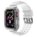 ProducentTymczasowy Pasek sportowy silikonowy Opaska Bransoleta z etui do zegarka do Apple Watch 1 2 3 38mm Przezroczysty