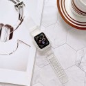 ProducentTymczasowy Pasek sportowy silikonowy Opaska Bransoleta z etui do zegarka do Apple Watch 1 2 3 38mm Przezroczysty