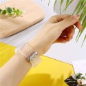 ProducentTymczasowy Pasek sportowy silikonowy Opaska Bransoleta z etui do zegarka do Apple Watch 1 2 3 38mm Przezroczysty