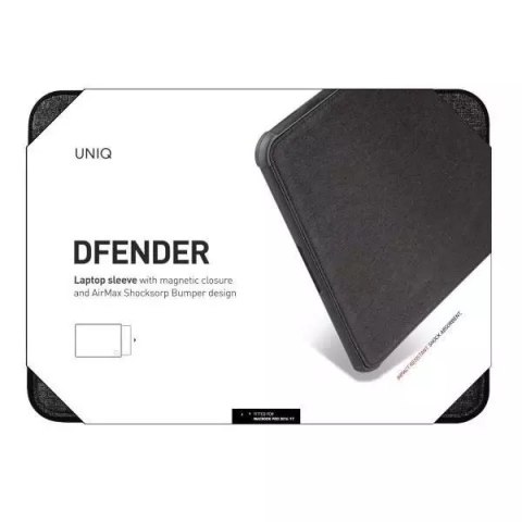 UNIQ Etui na laptopa UNIQ Dfender Sleeve 16" czarny/charcoal black UNIQ Etui na laptopa UNIQ Dfender Sleeve 16" czarny/charcoal black