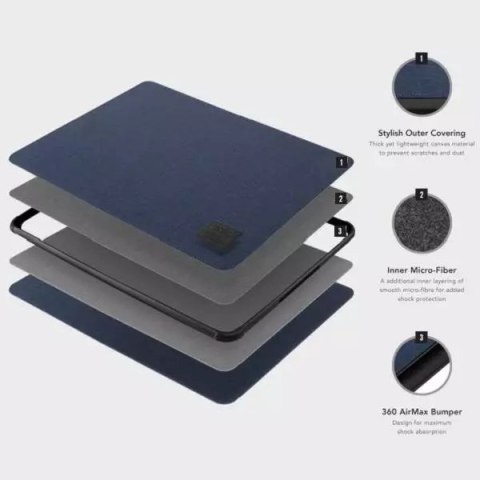 UNIQ Etui na laptopa UNIQ Dfender Sleeve 16" czarny/charcoal black UNIQ Etui na laptopa UNIQ Dfender Sleeve 16" czarny/charcoal black