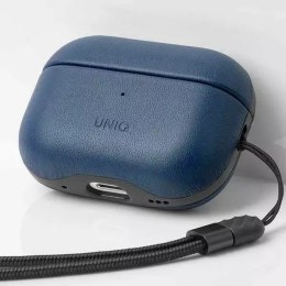 UNIQ Etui ochronne na słuchawki UNIQ Terra do AirPods Pro 2 gen. Genuine Leather niebieski/space blue