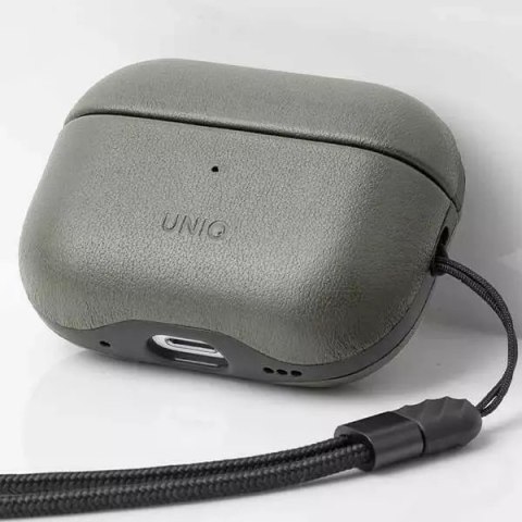 UNIQ Etui ochronne na słuchawki UNIQ Vencer do AirPods Pro 2 gen. Genuine Leather zielony/lichen green UNIQ Etui ochronne na słuchawki UNIQ Vencer do AirPods Pro 2 gen. Genuine Leather zielony/lichen green