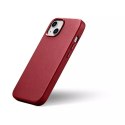 ICarer Etui na telefon iCarer Case Leather z naturalnej skóry do iPhone 14 Plus czerwony (kompatybilne z MagSafe)
