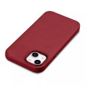 ICarer Etui na telefon iCarer Case Leather z naturalnej skóry do iPhone 14 Plus czerwony (kompatybilne z MagSafe)