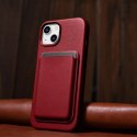 ICarer Etui na telefon iCarer Case Leather z naturalnej skóry do iPhone 14 Plus czerwony (kompatybilne z MagSafe)