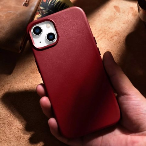 ICarer Etui na telefon iCarer Case Leather z naturalnej skóry do iPhone 14 Plus czerwony (kompatybilne z MagSafe) ICarer Etui na telefon iCarer Case Leather z naturalnej skóry do iPhone 14 Plus czerwony (kompatybilne z MagSafe)
