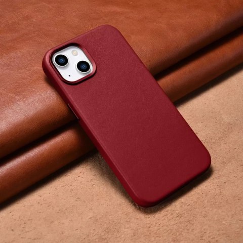 ICarer Etui na telefon iCarer Case Leather z naturalnej skóry do iPhone 14 Plus czerwony (kompatybilne z MagSafe) ICarer Etui na telefon iCarer Case Leather z naturalnej skóry do iPhone 14 Plus czerwony (kompatybilne z MagSafe)