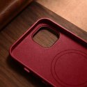 ICarer Etui na telefon iCarer Case Leather z naturalnej skóry do iPhone 14 Plus czerwony (kompatybilne z MagSafe)