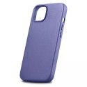 ICarer Etui na telefon iCarer Case Leather z naturalnej skóry do iPhone 14 Plus jasnofioletowy (kompatybilne z MagSafe)