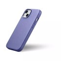 ICarer Etui na telefon iCarer Case Leather z naturalnej skóry do iPhone 14 Plus jasnofioletowy (kompatybilne z MagSafe)