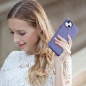 ICarer Etui na telefon iCarer Case Leather z naturalnej skóry do iPhone 14 Plus jasnofioletowy (kompatybilne z MagSafe)