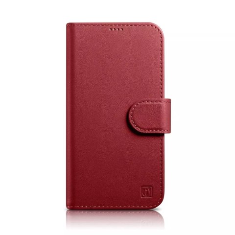 ICarer Etui na telefon iCarer Wallet Case 2in1 do iPhone 14 Pro Max skórzany pokrowiec z klapką Anti-RFID czerwony ICarer Etui na telefon iCarer Wallet Case 2in1 do iPhone 14 Pro Max skórzany pokrowiec z klapką Anti-RFID czerwony