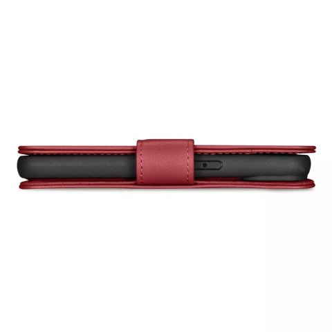 ICarer Etui na telefon iCarer Wallet Case 2in1 do iPhone 14 Pro Max skórzany pokrowiec z klapką Anti-RFID czerwony ICarer Etui na telefon iCarer Wallet Case 2in1 do iPhone 14 Pro Max skórzany pokrowiec z klapką Anti-RFID czerwony