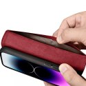 ICarer Etui na telefon iCarer Wallet Case 2in1 do iPhone 14 Pro Max skórzany pokrowiec z klapką Anti-RFID czerwony