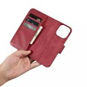 ICarer Etui na telefon iCarer Wallet Case 2in1 do iPhone 14 Pro Max skórzany pokrowiec z klapką Anti-RFID czerwony